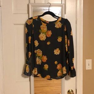 Loft Long sleeve floral blouse
